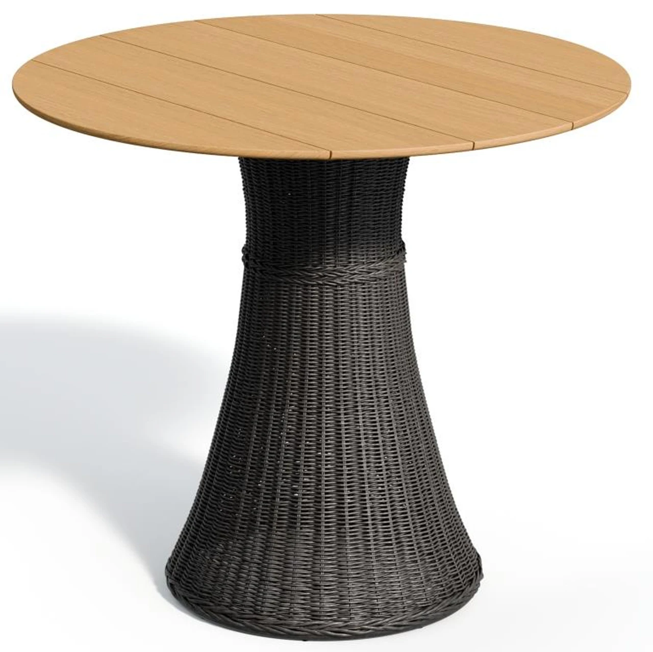 Oxford Garden Tulle Wicker & Teak 4 Seat Round Table Bar Set - July 4th Sale - Good 'til The 8th! 2 Oxford Garden Tulle Wicker & Teak 4 Seat Round Table Bar Set - July 4th Sale - Good 'til The 8th! - Image 2