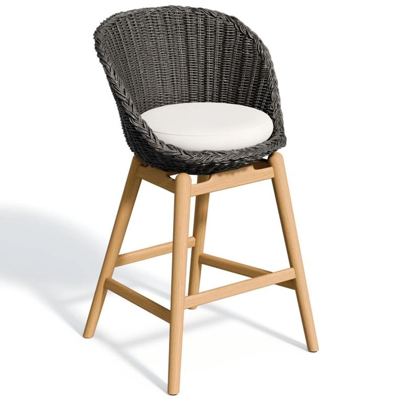Oxford Garden Tulle Wicker & Teak 4 Seat Round Table Bar Set - July 4th Sale - Good 'til The 8th! 3 Oxford Garden Tulle Wicker & Teak 4 Seat Round Table Bar Set - July 4th Sale - Good 'til The 8th! - Image 3