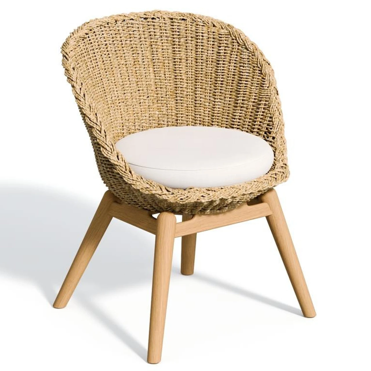 Oxford Garden Tulle Wicker & Teak 6 Seat Dining Set - July 4th Sale - Good 'til The 8th! 2 Oxford Garden Tulle Wicker & Teak 6 Seat Dining Set - July 4th Sale - Good 'til The 8th! - Image 2