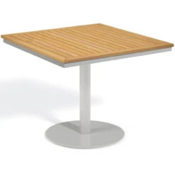 Oxford Garden Travira Square Tekwood Top Bistro Table - 38" Sq - July 4th Sale - Good 'til The 8th!