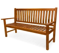 Rustic Java Teak Wave Style Garden Bench