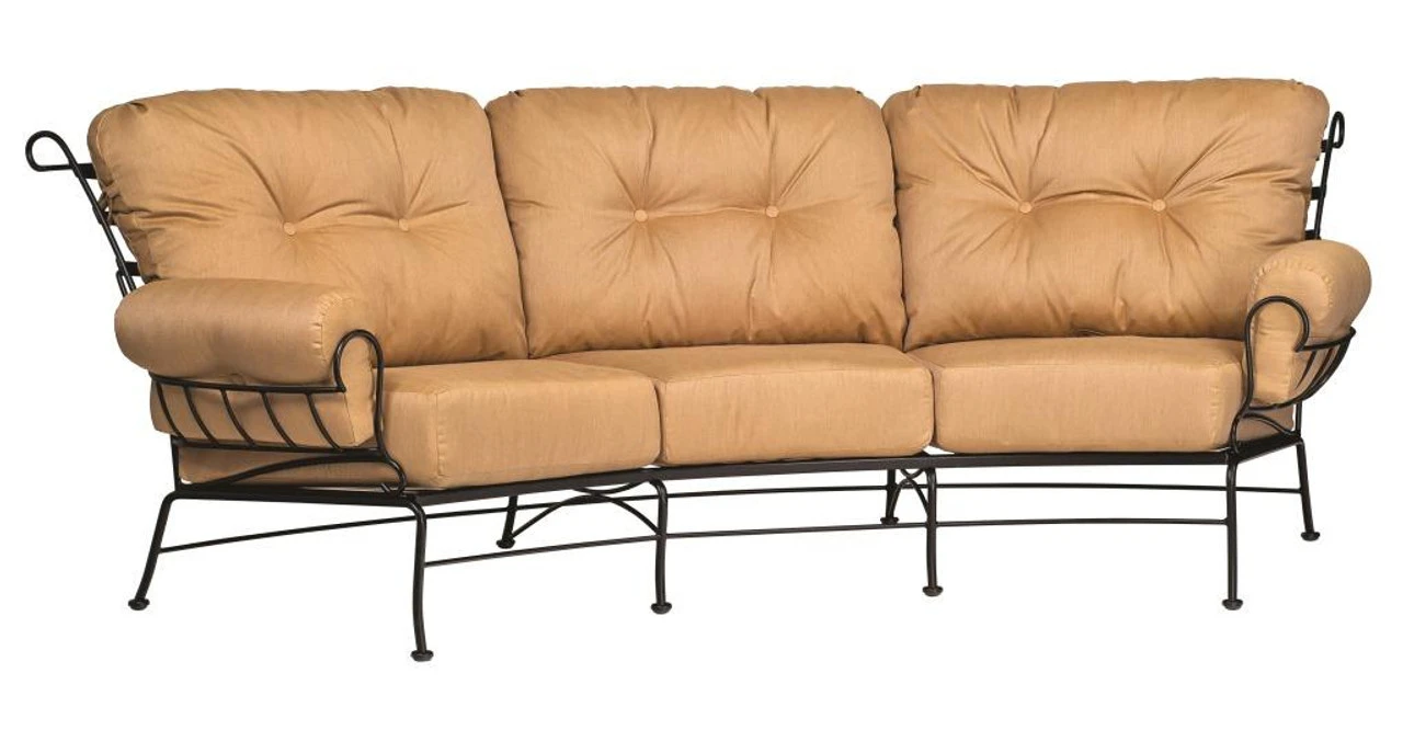 Woodard Wrought Iron Terrace Cressent Sofa 2 Woodard Wrought Iron Terrace Cressent Sofa - Image 2