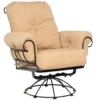 Woodard Wrought Iron Terrace Smaller Swivel Rocking Lounge Chair