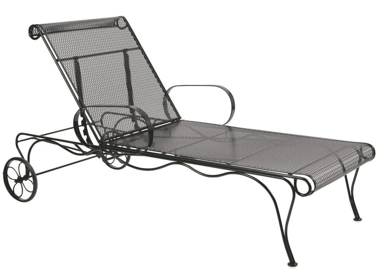 Woodard Wrought Iron Tucson Adjustable Chaise Lounge 2 Woodard Wrought Iron Tucson Adjustable Chaise Lounge - Image 2