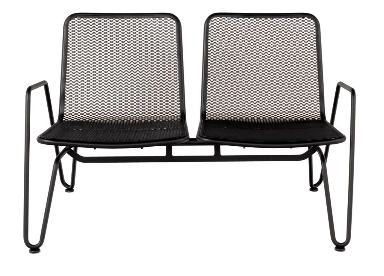 Woodard Wrought Iron Turner Dual Rocking Loveseat 2 Woodard Wrought Iron Turner Dual Rocking Loveseat - Image 2