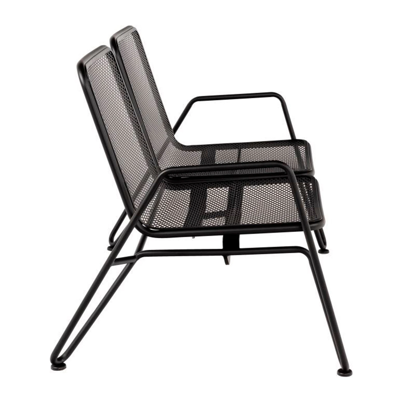 Woodard Wrought Iron Turner Dual Rocking Loveseat 4 Woodard Wrought Iron Turner Dual Rocking Loveseat - Image 4