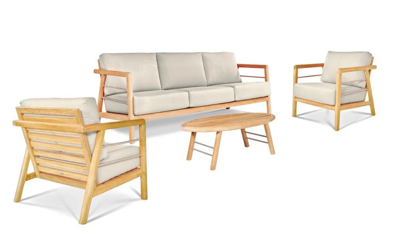 HiTeak Aalto 4-Piece Seating Set 3 HiTeak Aalto 4-Piece Seating Set - Image 3
