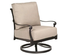 Woodard Aluminum Wiltshire Swivel Rocking Lounge Chair