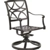 Woodard Aluminum Wiltshire Swivel Rocking Dining Armchair