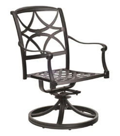 Woodard Aluminum Wiltshire Swivel Rocking Dining Armchair