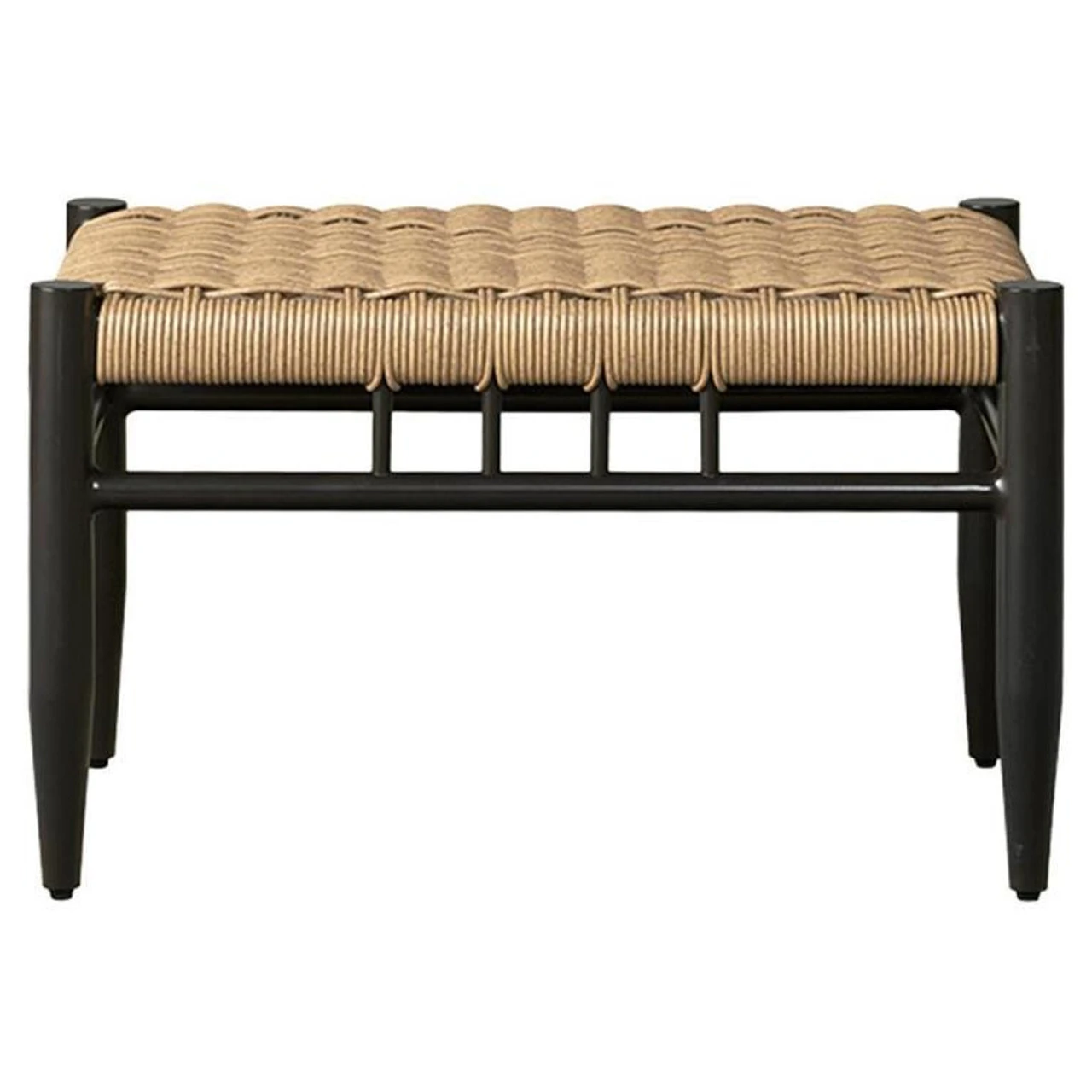 Lloyd Flanders Vinyl Wicker Low Country Woven Ottoman 2 Lloyd Flanders Vinyl Wicker Low Country Woven Ottoman - Image 2