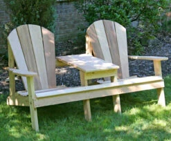 Adirondack Style Tete A Tete - Cedar