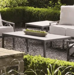 Woodard Aluminum Alberti 58.25" Coffee Table By Alexa Hampton