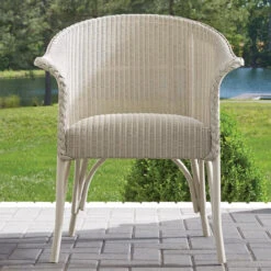 Lloyd Flanders Loom All Seasons Padded Seat Dining Armchair -Patio Furniture Store allseasons paddeddiningchair linen v 300dpi edited 38546.1699990419