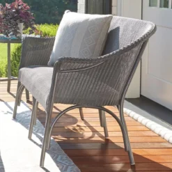 Lloyd Flanders Loom All Seasons Padded Settee -Patio Furniture Store allseasons paddedlounge pewter h 300dpi loveseat edited 44178.1699912999