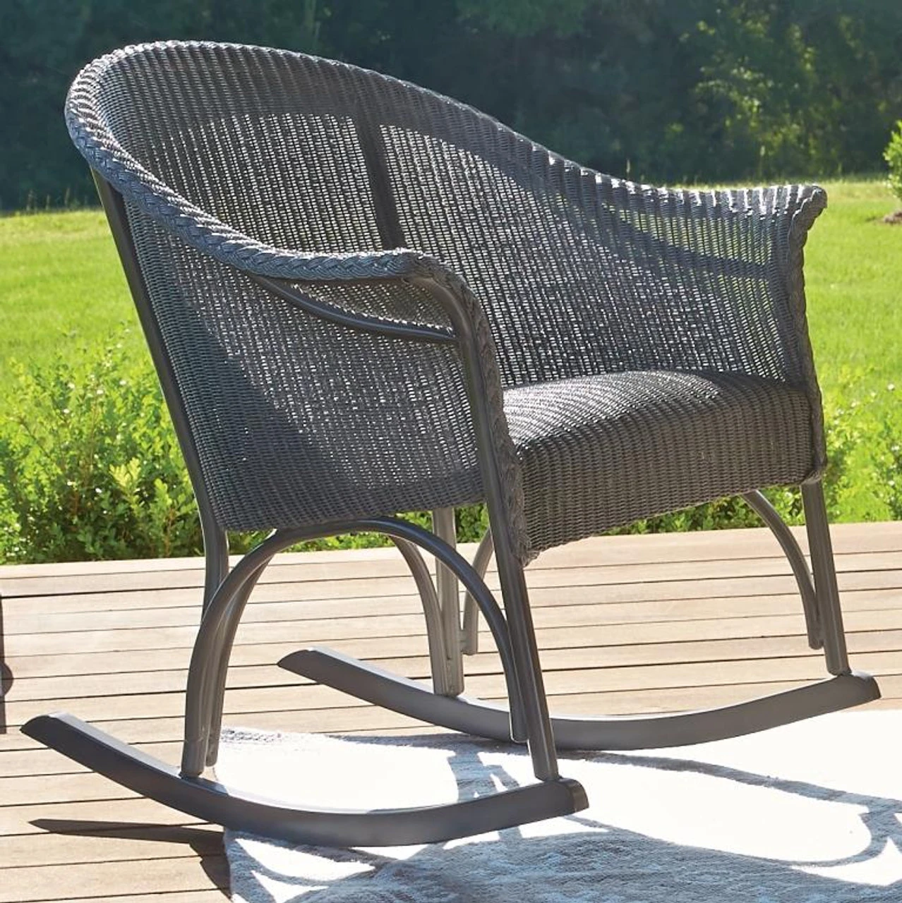 Lloyd Flanders Loom All Seasons Padded Seat Lounge Rocker 2 Lloyd Flanders Loom All Seasons Padded Seat Lounge Rocker - Image 2