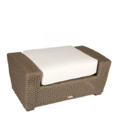 Whitecraft By Woodard Augusta Wicker Ottoman