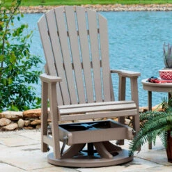 Berlin Gardens Comfo Back Resin Swivel Glider