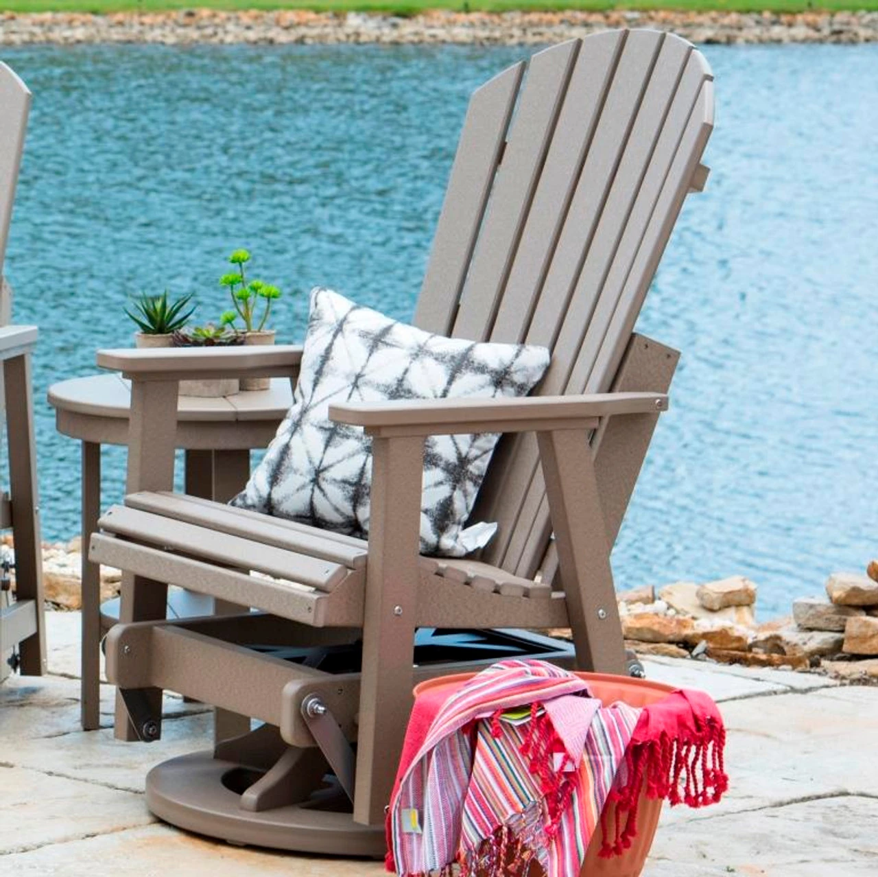 Berlin Gardens Comfo Back Resin Swivel Glider 2 Berlin Gardens Comfo Back Resin Swivel Glider - Image 2