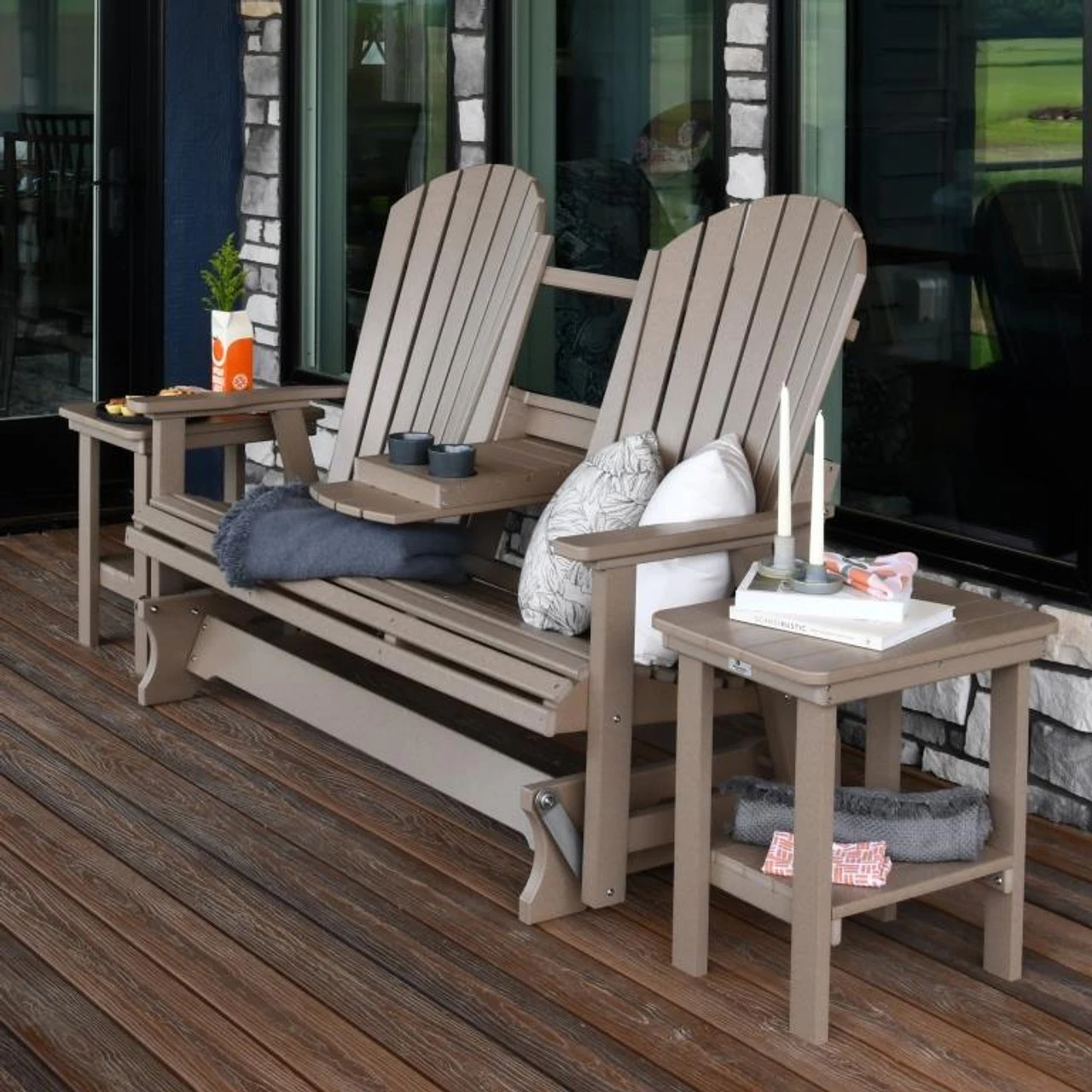 Berlin Gardens Resin 3 Seat Glider Patio Set 2 Berlin Gardens Resin 3 Seat Glider Patio Set - Image 2