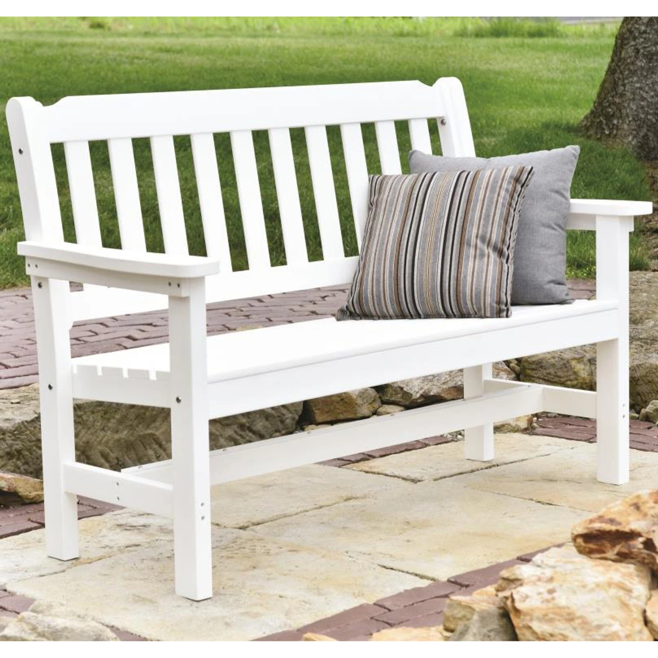 Berlin Gardens Resin 4' Traditional Garden Bench 1 Berlin Gardens Resin 4' Traditional Garden Bench