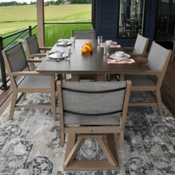 Berlin Gardens Resin 6 Seat Mayhew Sling Dining Set