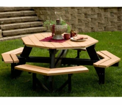 Berlin Gardens Resin 86" Octagon Picnic Table