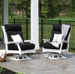 Berlin Gardens Resin Classic Terrace High Back Swivel Rocker Set