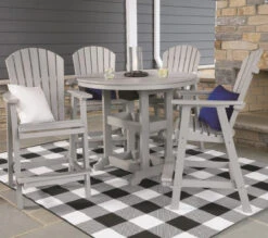 Berlin Gardens Resin Comfo-Back 4 Seat Bar Height Dining Set