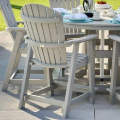 Berlin Gardens Resin Comfo-Back 6 Seat Round Counter Height Dining Set