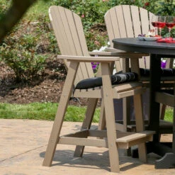 Berlin Gardens Resin Comfo-Back Bar Chair