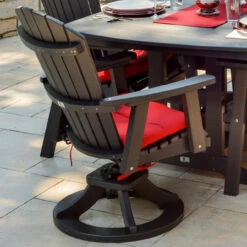 Berlin Gardens Resin Comfo-Back Swivel Rocker Dining Chair -Patio Furniture Store berlin gardens resin comfo back dining height swivel rocker black back view 13 55808.1646949623