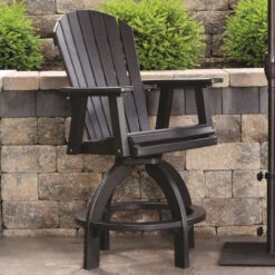 Berlin Gardens Resin Comfo Bar Chair Umbrella Set