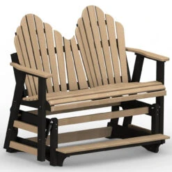 Berlin Gardens Resin Cozi-Back Double Counter Height Glider