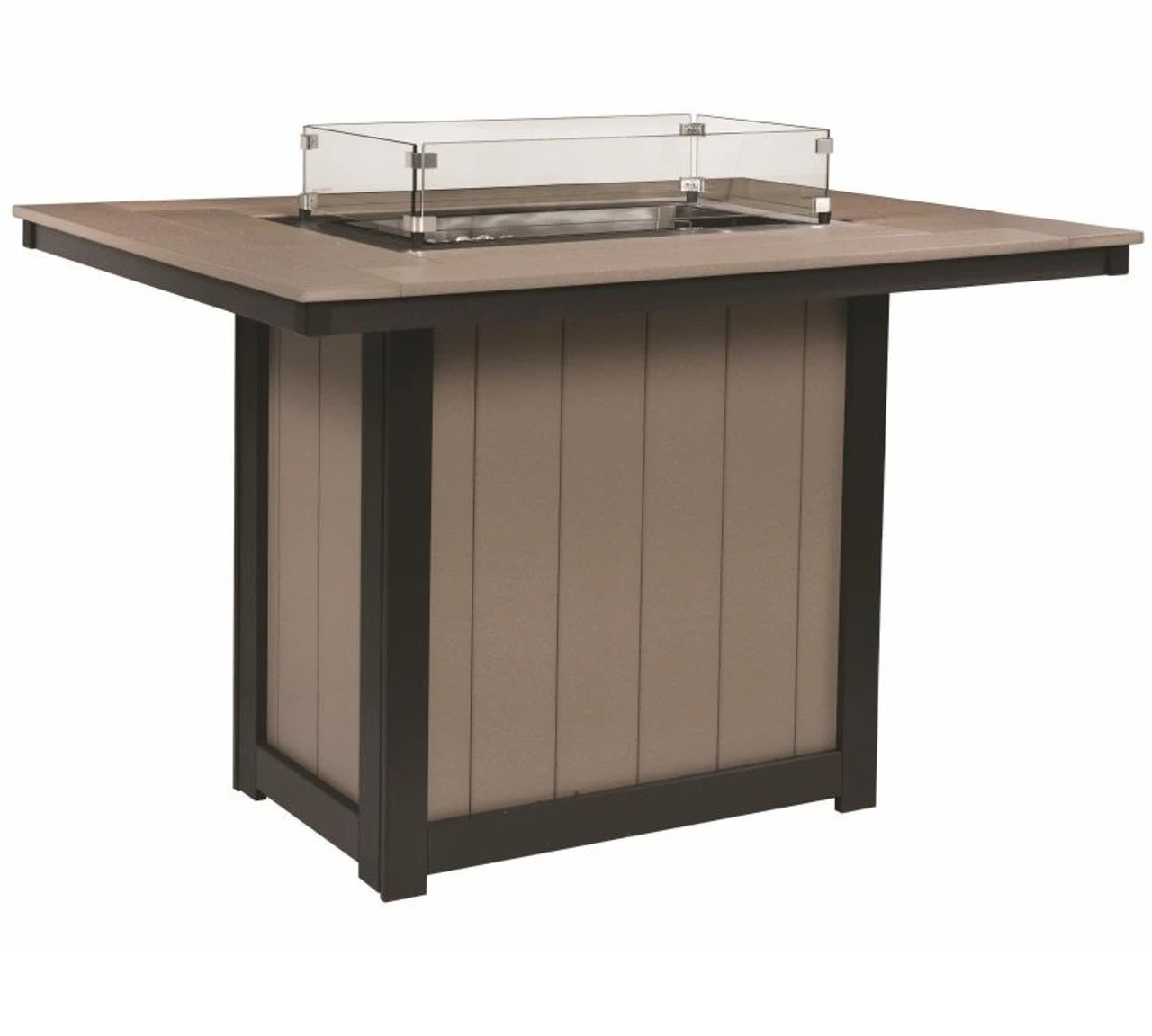 Berlin Gardens Resin Donoma 42" X 54" Rectangular Bar Height Fire Table 2 Berlin Gardens Resin Donoma 42" X 54" Rectangular Bar Height Fire Table - Image 2