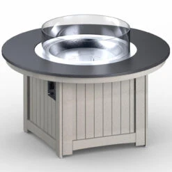Berlin Gardens Resin Donoma 44" Round Fire Pit With Hammered Top