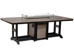 Berlin Gardens Resin Garden Classic 44" X 96" Rectangular Dining Height Fire Table