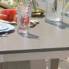 Berlin Gardens Resin Garden Classic 44" X 96" Rectangular Dining Height Fire Table With Hammered Top