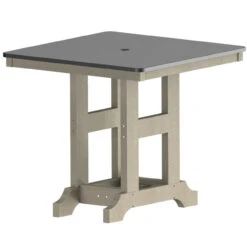 Berlin Gardens Resin GC Hammered Top 33" Square Bar Height Table