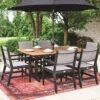 Berlin Gardens Resin Mayhew 6 Seat Rectangular Table Dining Set