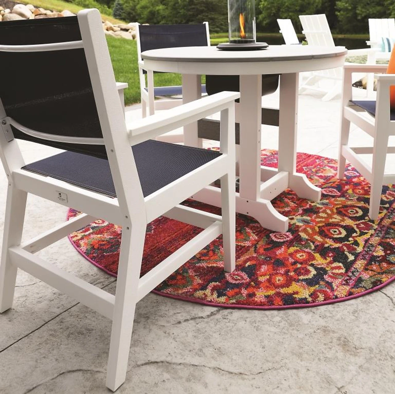 Berlin Gardens Resin Mayhew Sling Dining Arm Chair 2 Berlin Gardens Resin Mayhew Sling Dining Arm Chair - Image 2