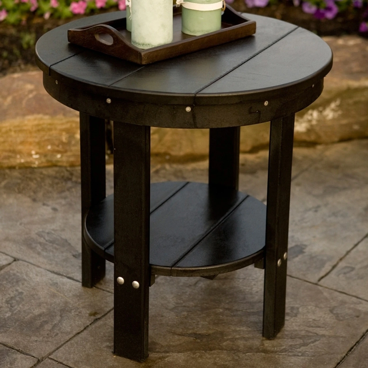 Berlin Gardens Resin 22" Round End Table 2 Berlin Gardens Resin 22" Round End Table - Image 2