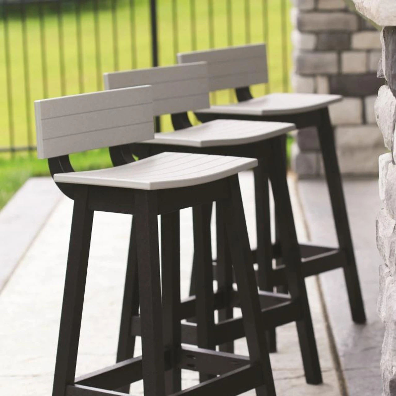 Berlin Gardens Resin Saddle Back Bar Stool 2 Berlin Gardens Resin Saddle Back Bar Stool - Image 2