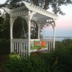 Berlin Gardens Vinyl Swing Arbor Only -Patio Furniture Store berlin gardens vinyl swing arbor springs 17 05276.1646966406