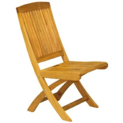 Three Birds Braxton Teak Folding Side Chair