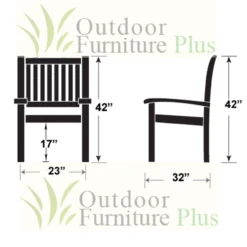 Three Birds Brittany Teak Rocker