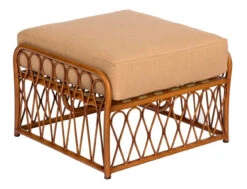 Woodard Aluminum Cane Ottoman