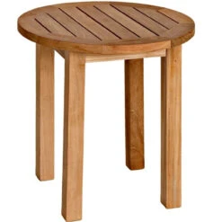 Three Birds Canterbury Teak Tall 20" Side Table