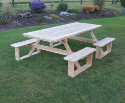 8 Foot Cedar Walk-in Picnic Table -Patio Furniture Store cedar 8 foot walk in picnic table 31 95631.1646940466
