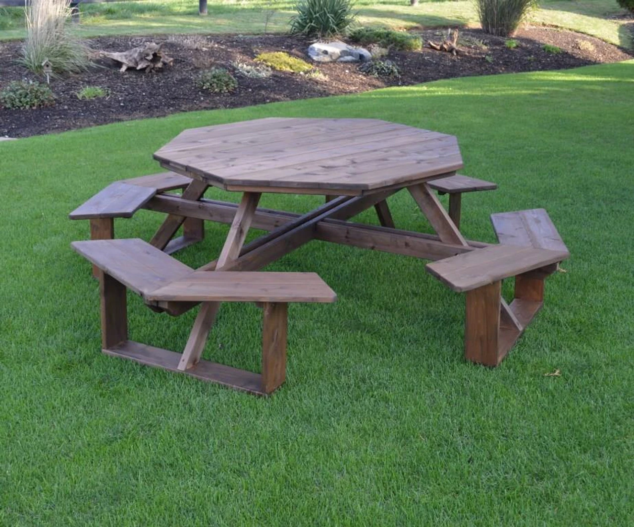 Cedar 54" Octagon Walk-in Picnic Table 1 Cedar 54" Octagon Walk-in Picnic Table